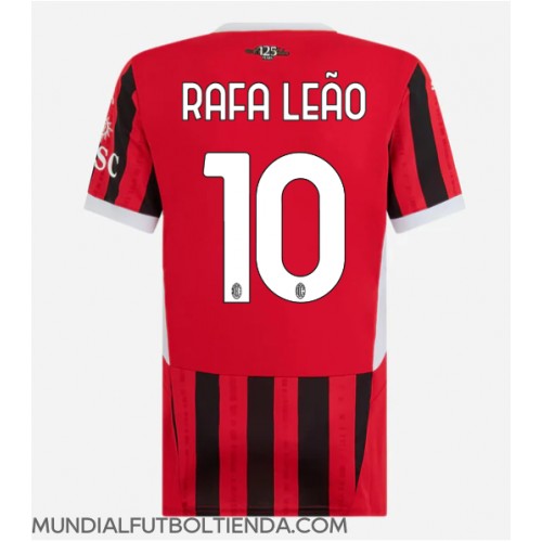 Camiseta AC Milan Rafael Leao #10 Primera Equipación Replica 2024-25 para mujer mangas cortas